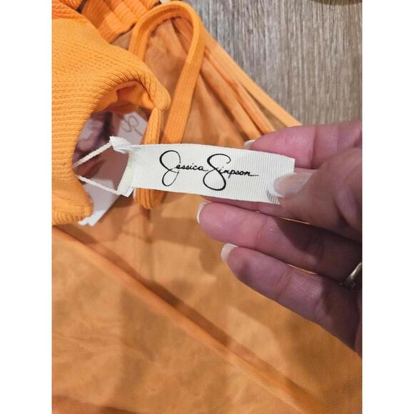 Nwt Jessica Simpson Orange Bikini Top with Cover-Up Size XS/S - Picture 4 of 8